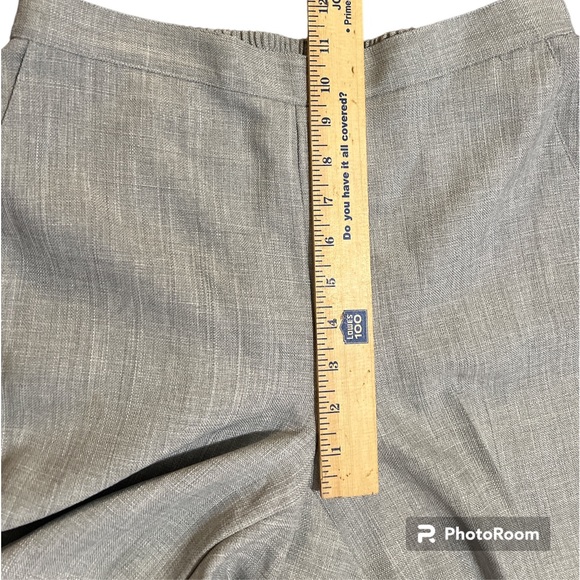 Alfred Dunner 8P Elastic Waist Polyester Short Pants 2 side pockets Light gray - Picture 6 of 13